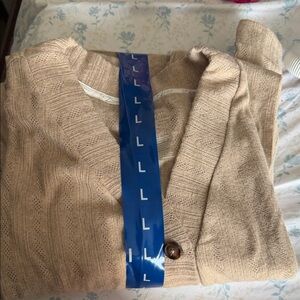 Elegant Beige Knit Pajama Set